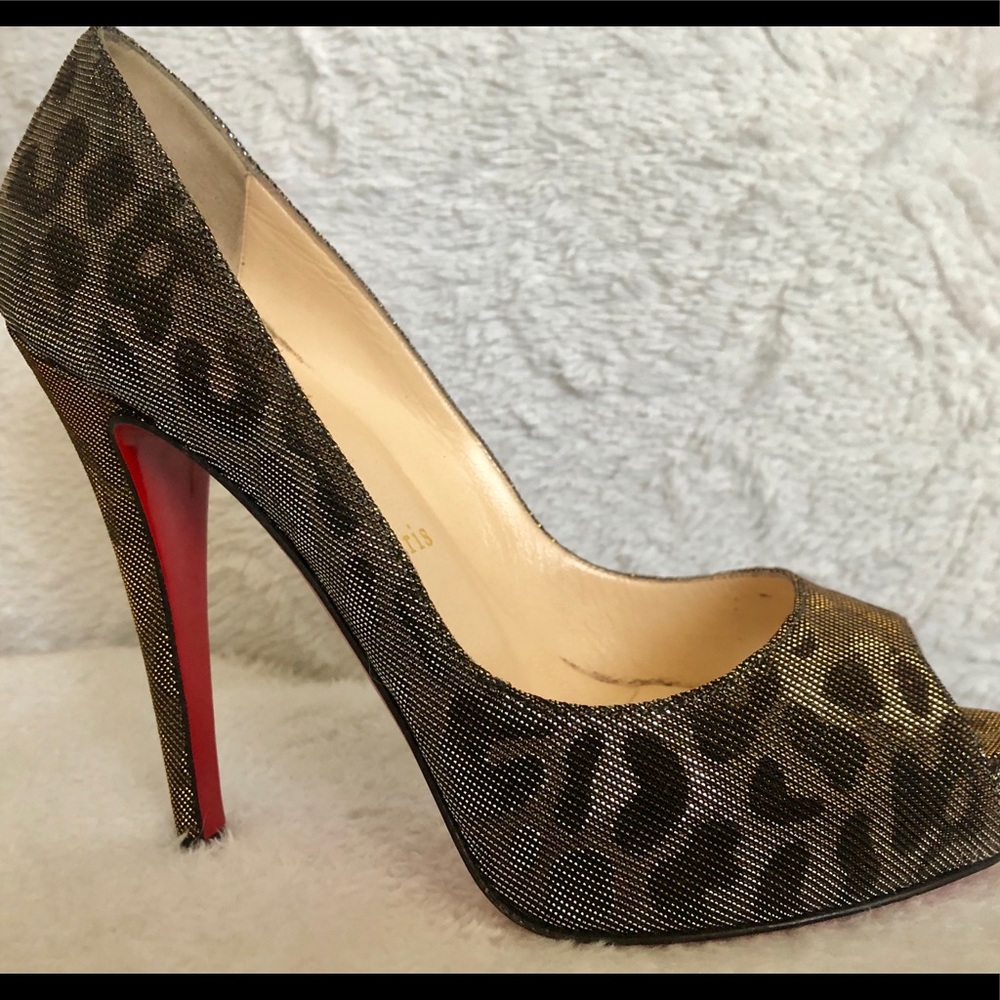CHRISTIAN LOUBOUTIN Gold/Silver Lame Very Prive